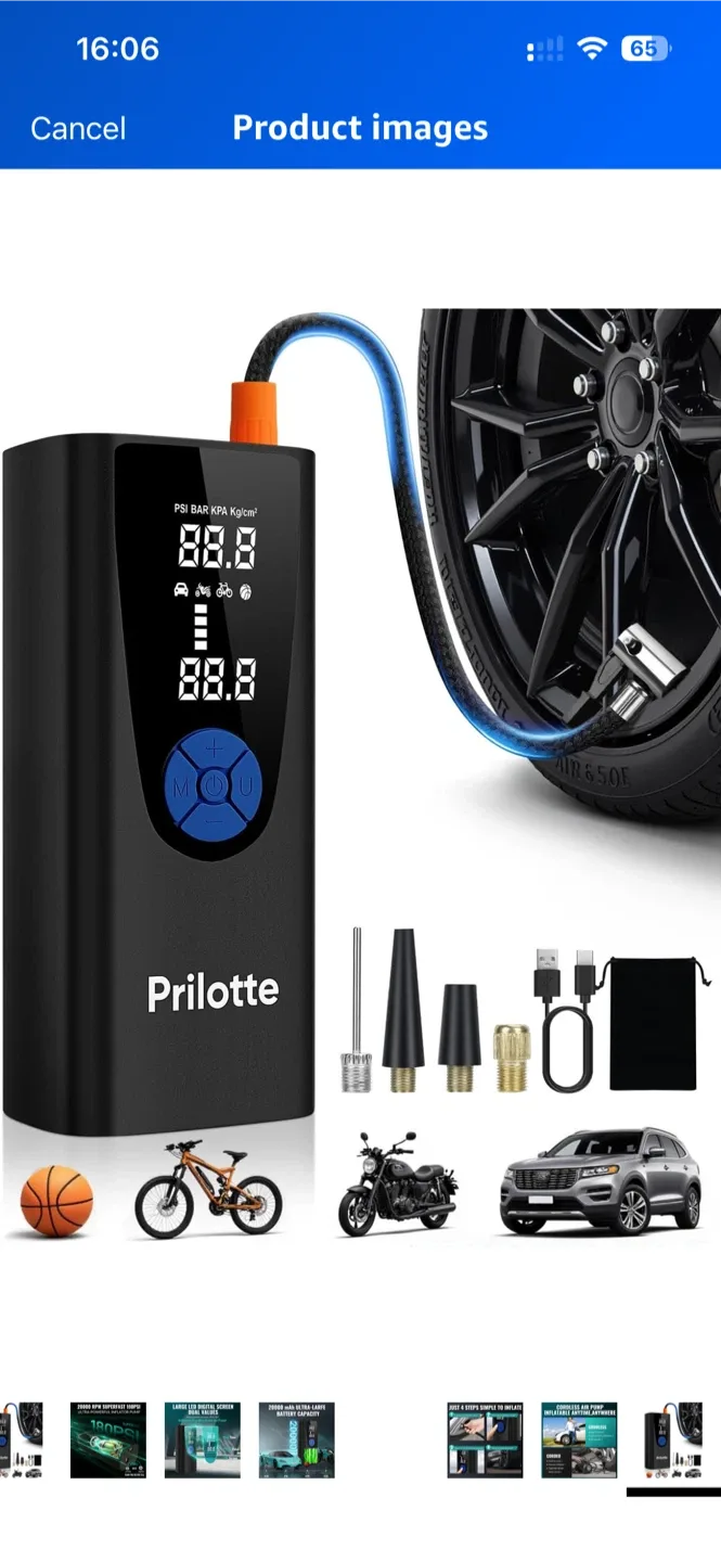 Prilotte 6-in-1 Cordless Air Pump - New in Box! image indicator(2)