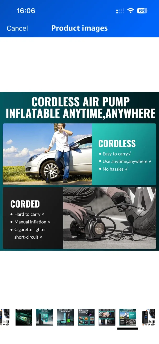 Prilotte 6-in-1 Cordless Air Pump - New in Box! image indicator(3)