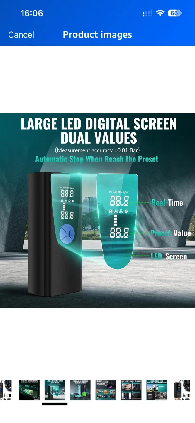 Prilotte 6-in-1 Cordless Air Pump - New in Box! image indicator(7)