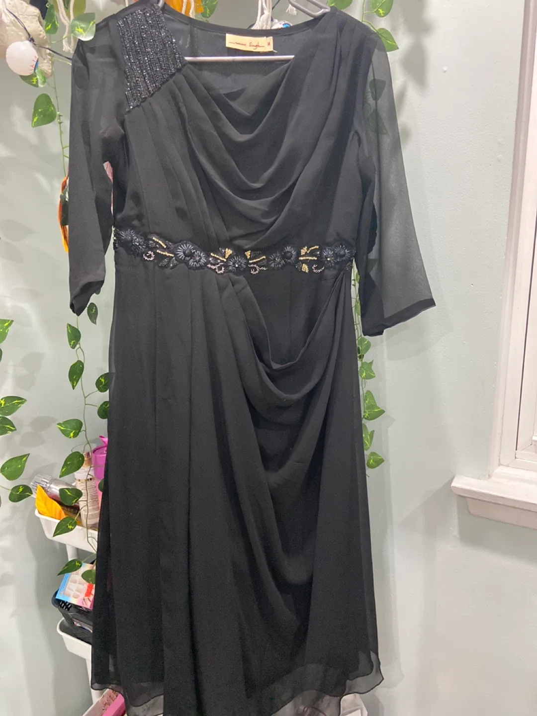 Monique Lhuillier Black Dress - Size M thumbnail
