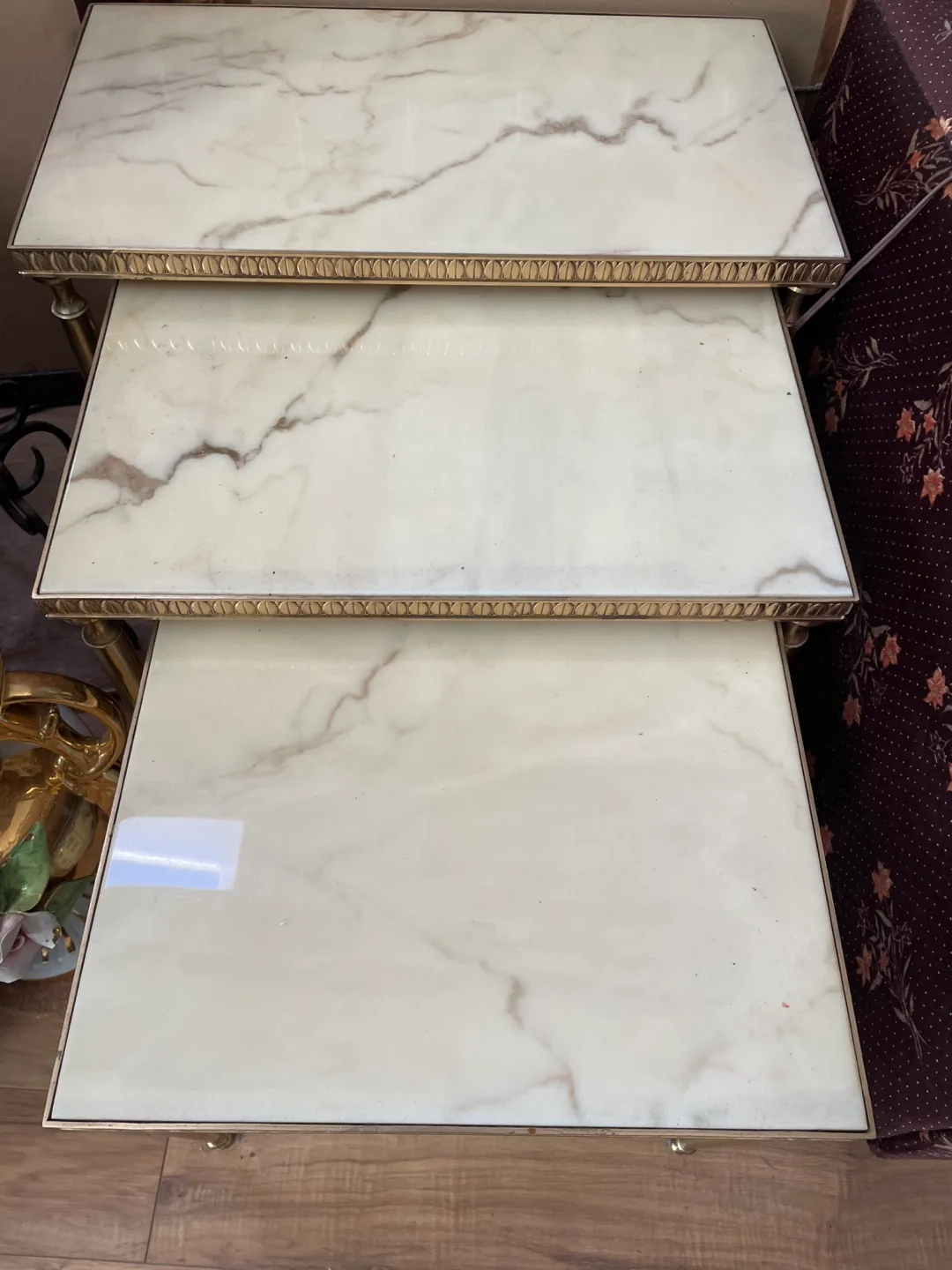Marble Nesting Tables - Set of 3 thumbnail