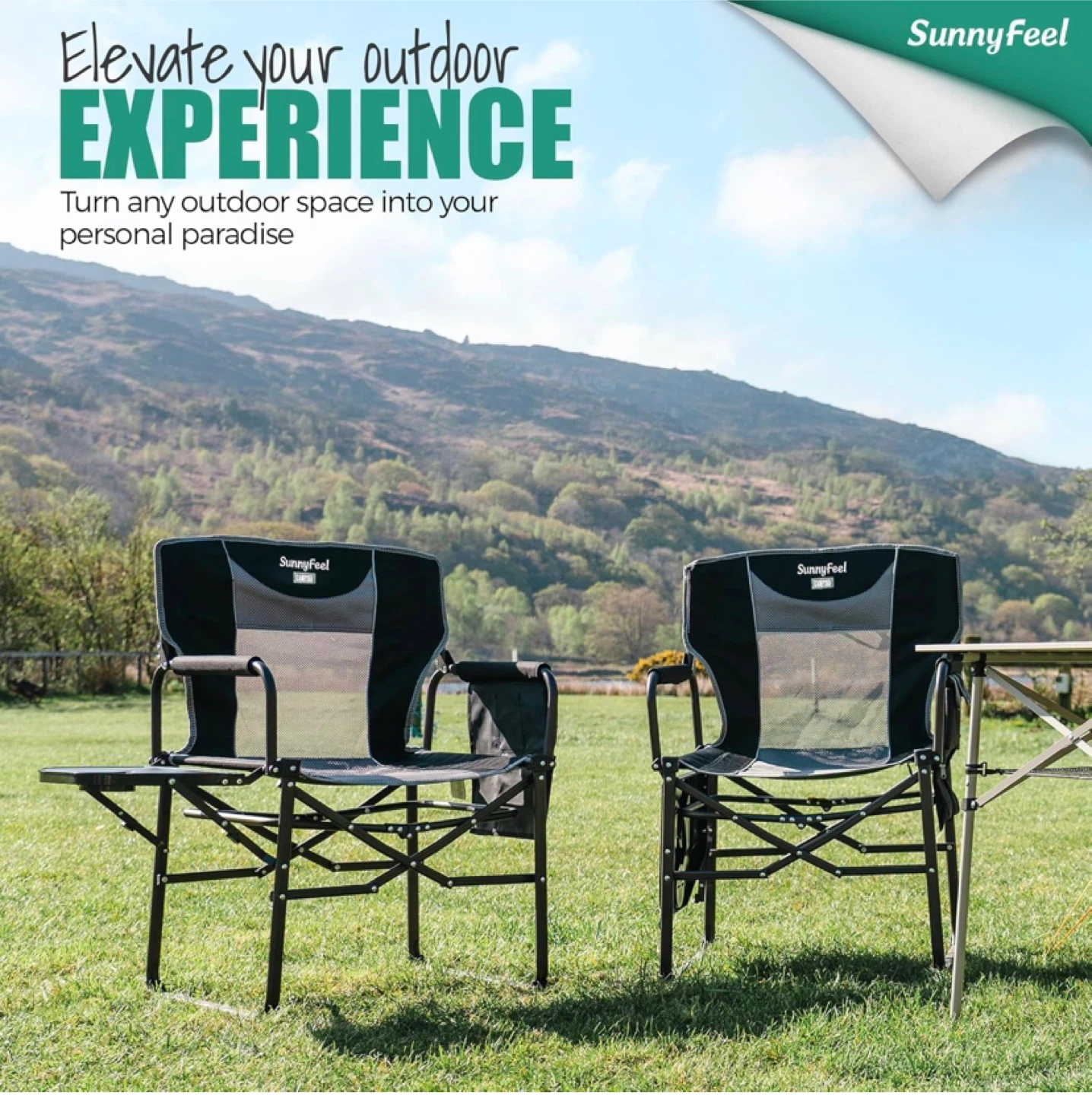 SunnyFeel Camping Chair with Side Table & Carry Bag - photo 5