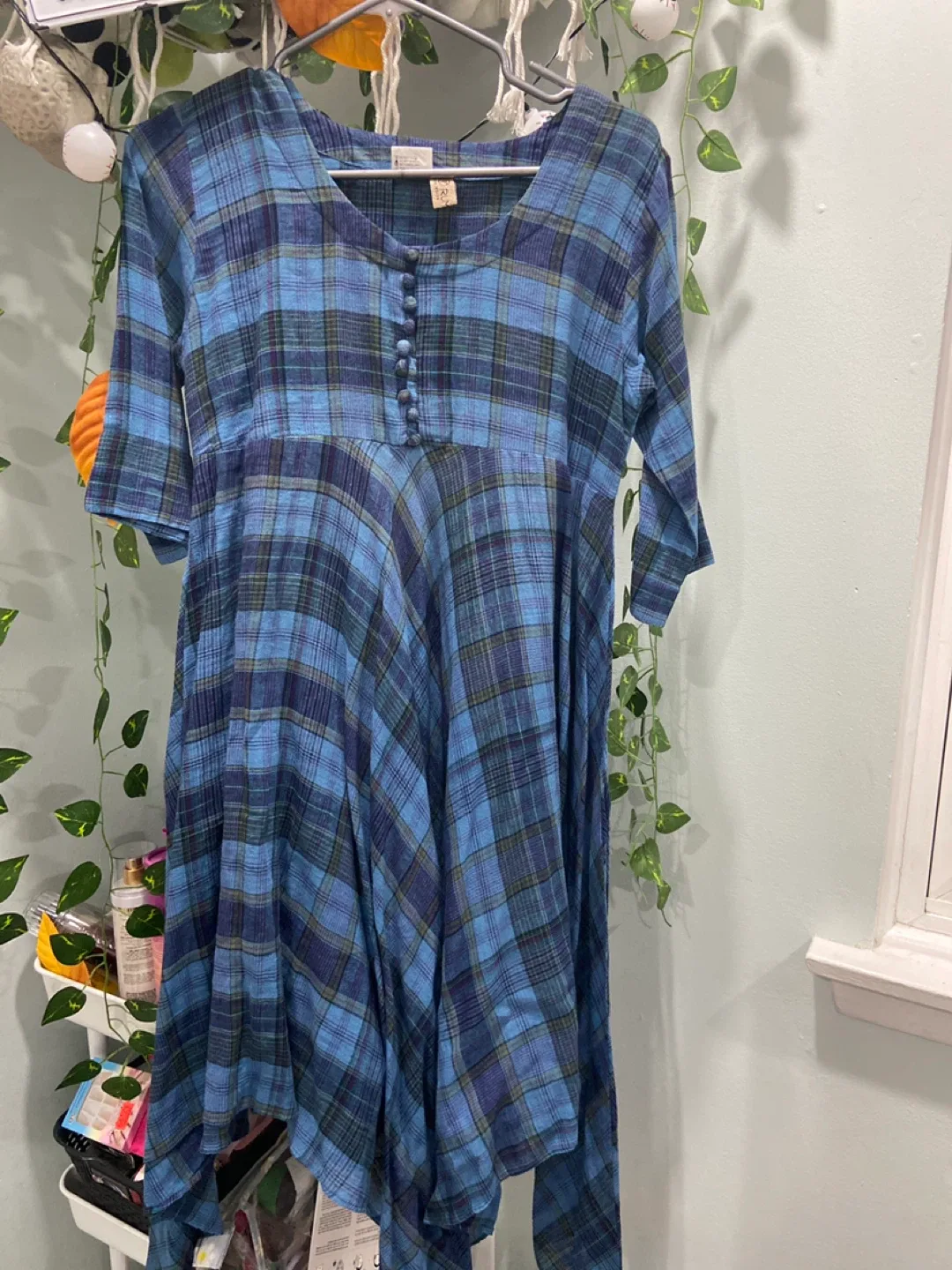 Blue Plaid Dress thumbnail