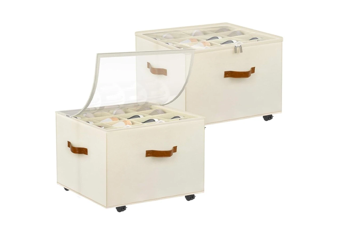 Adjustable Shoe Storage Box with Dividers