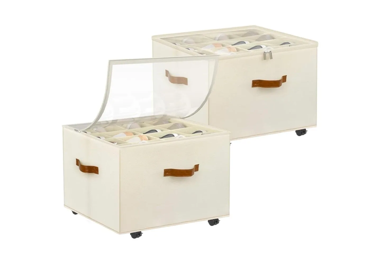 Adjustable Shoe Storage Box with Dividers thumbnail