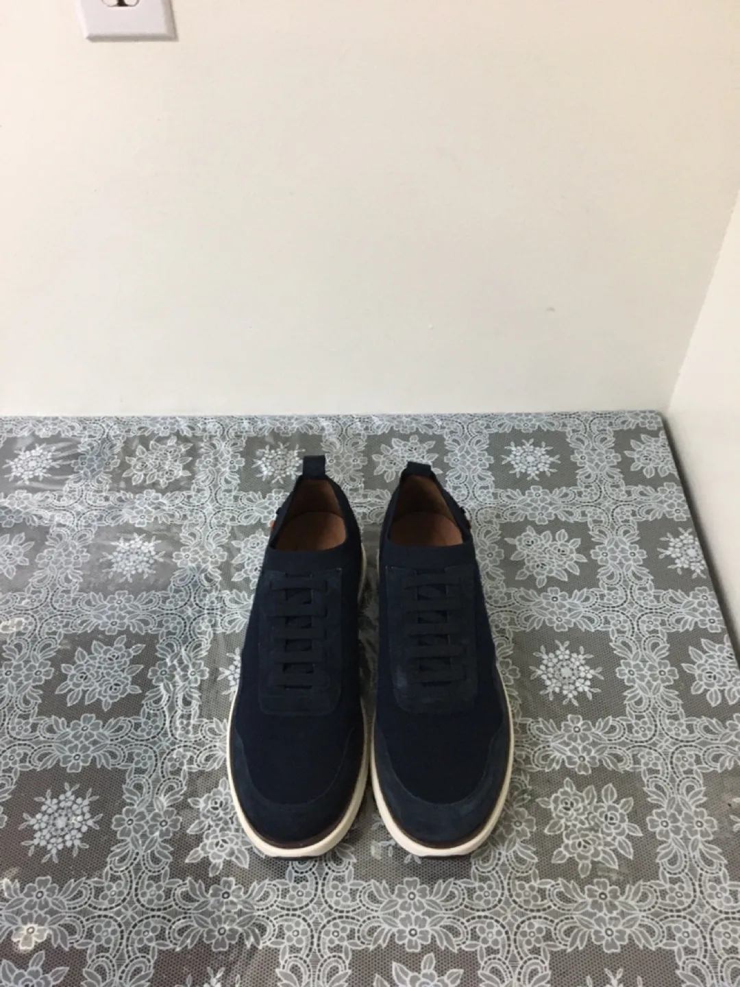 Allen Edmonds Navy Blue Knit Sneakers
