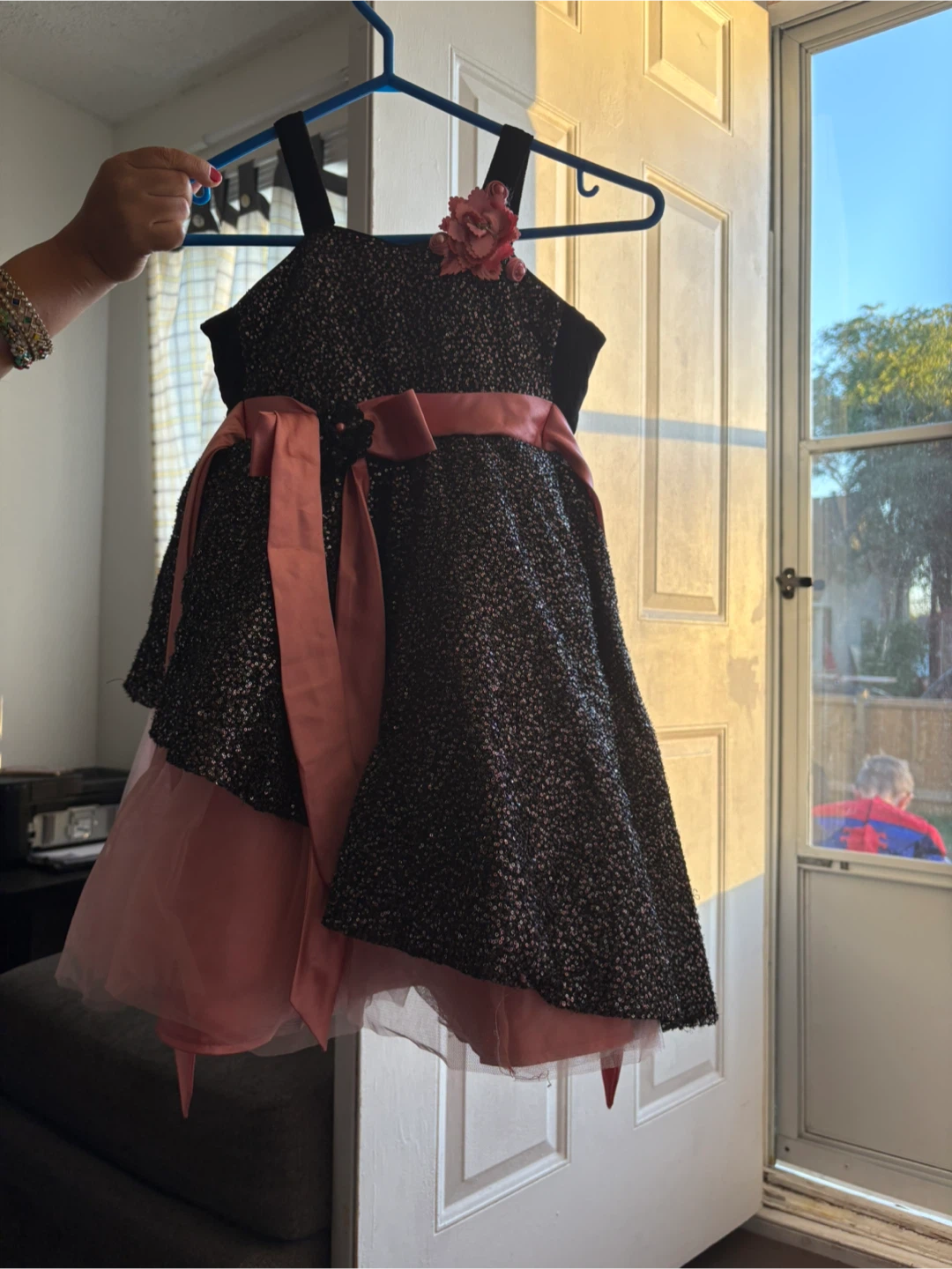 Girl's Party Dress - Black & Pink