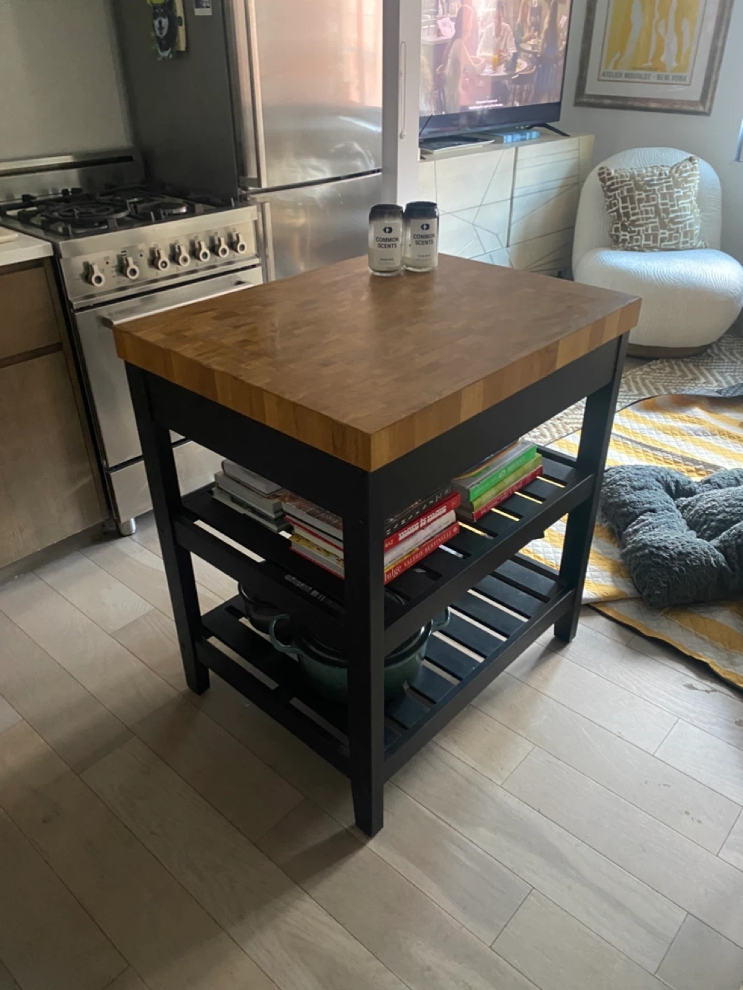 IKEA VADHOLMA Kitchen Island - Black/Oak - photo 3