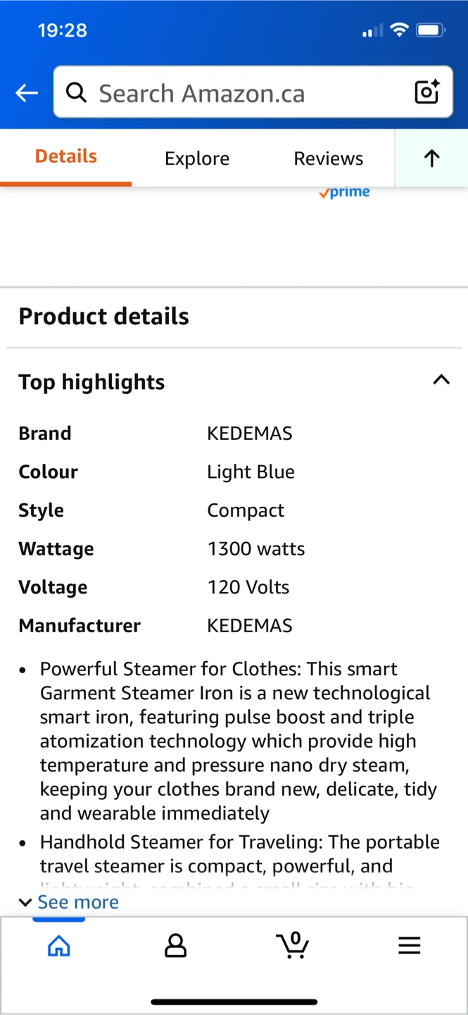 Like New Compact Travel Steamer Iron - photo 4