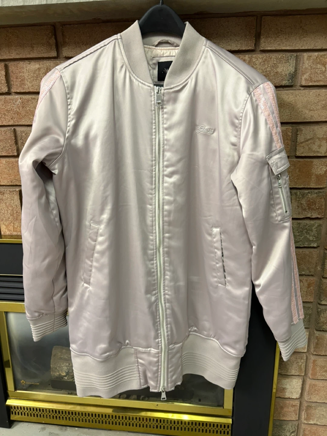 Guess Light Pink Bomber Jacket