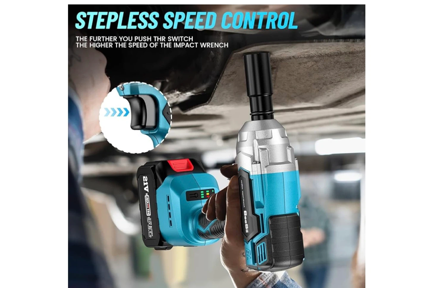 SeeSii 21V Cordless Impact Wrench Drill & Screwdriver - photo 5
