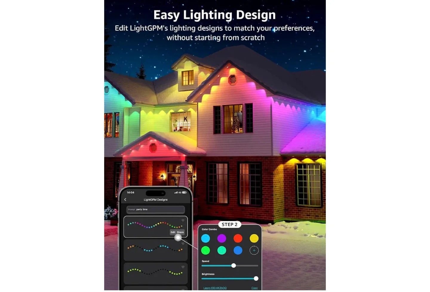 Lepro E1 AI LED Permanent Outdoor Lights 150ft image indicator(4)