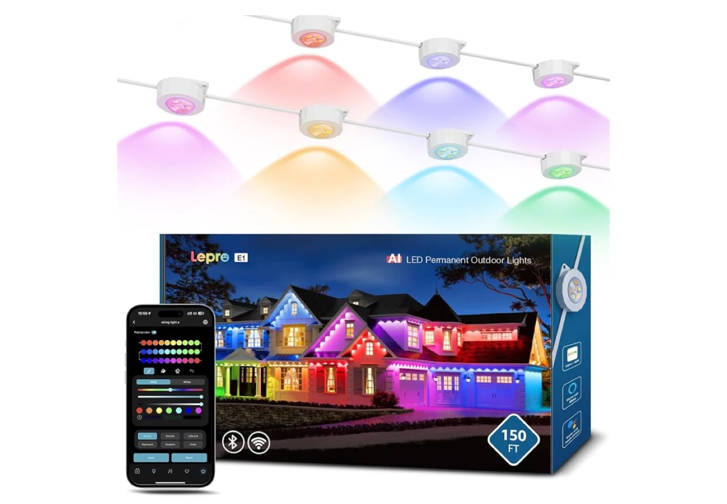 Lepro E1 AI LED Permanent Outdoor Lights 150ft