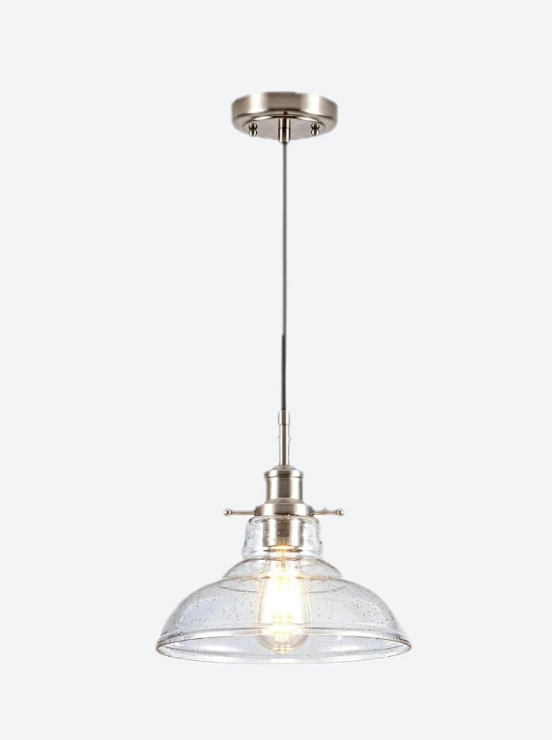 Clear Seeded Glass Pendant Lighting