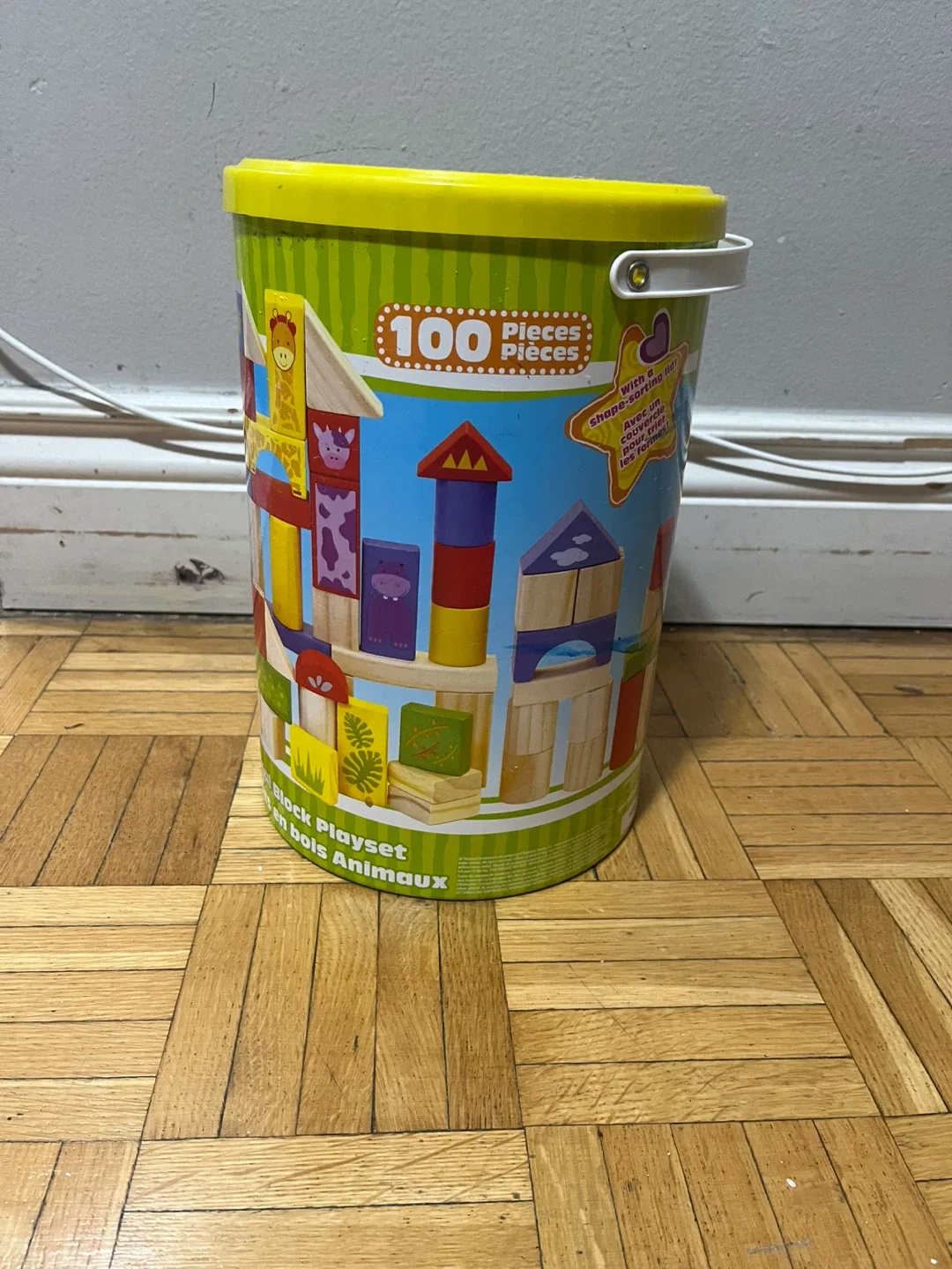 100 Piece Wooden Block Playset thumbnail