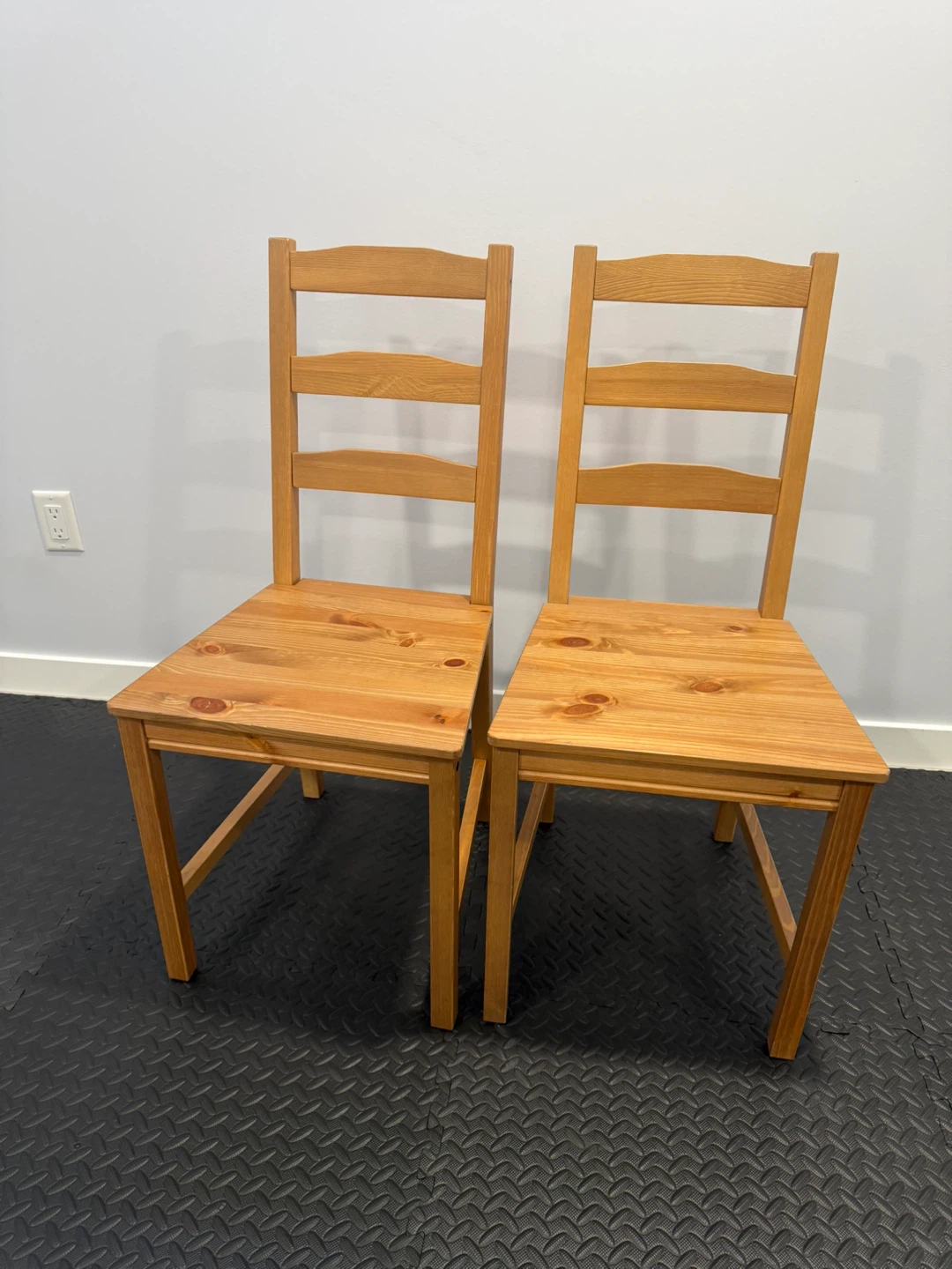 Set of 2 Wooden Chairs
