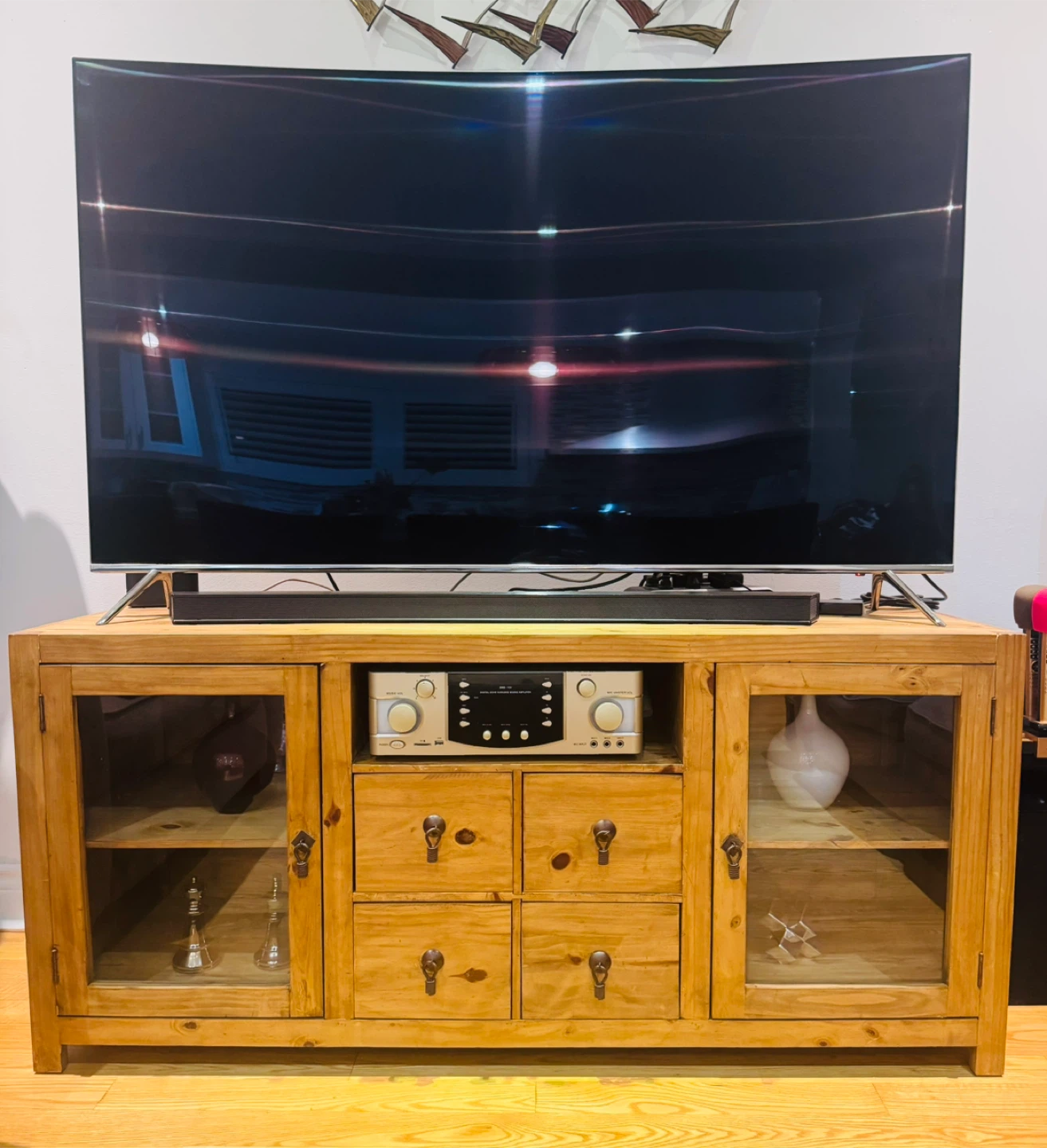 Wooden TV Stand with Storage