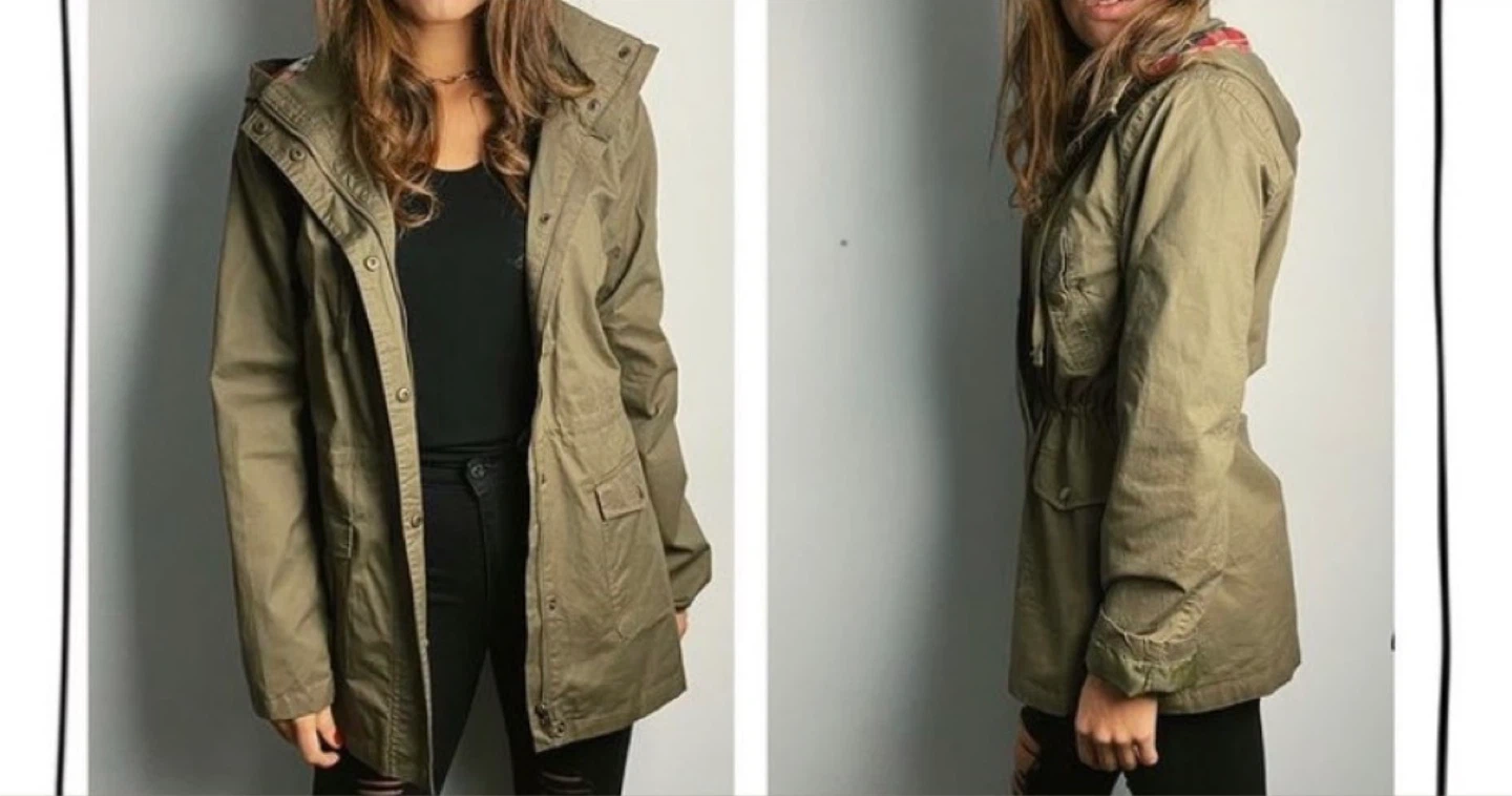 Olive Green Anorak Jacket