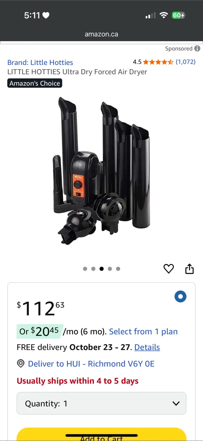 Little Hotties Ultra Dry Forced Air Dryer image indicator(2)