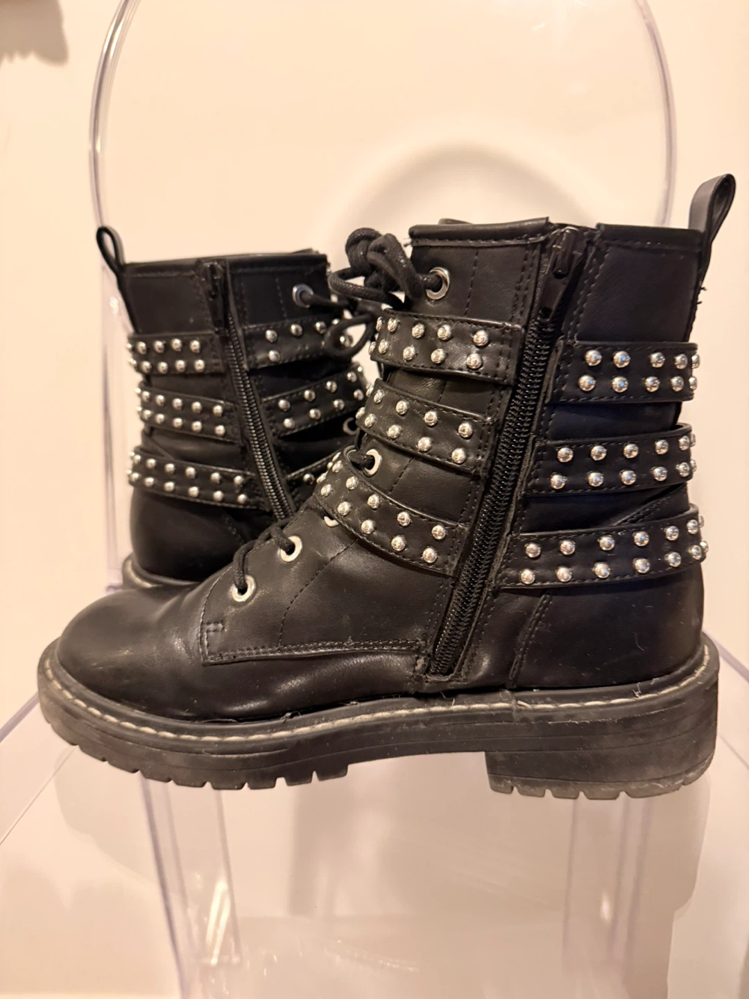 Black Studded Ankle Boots - photo 5