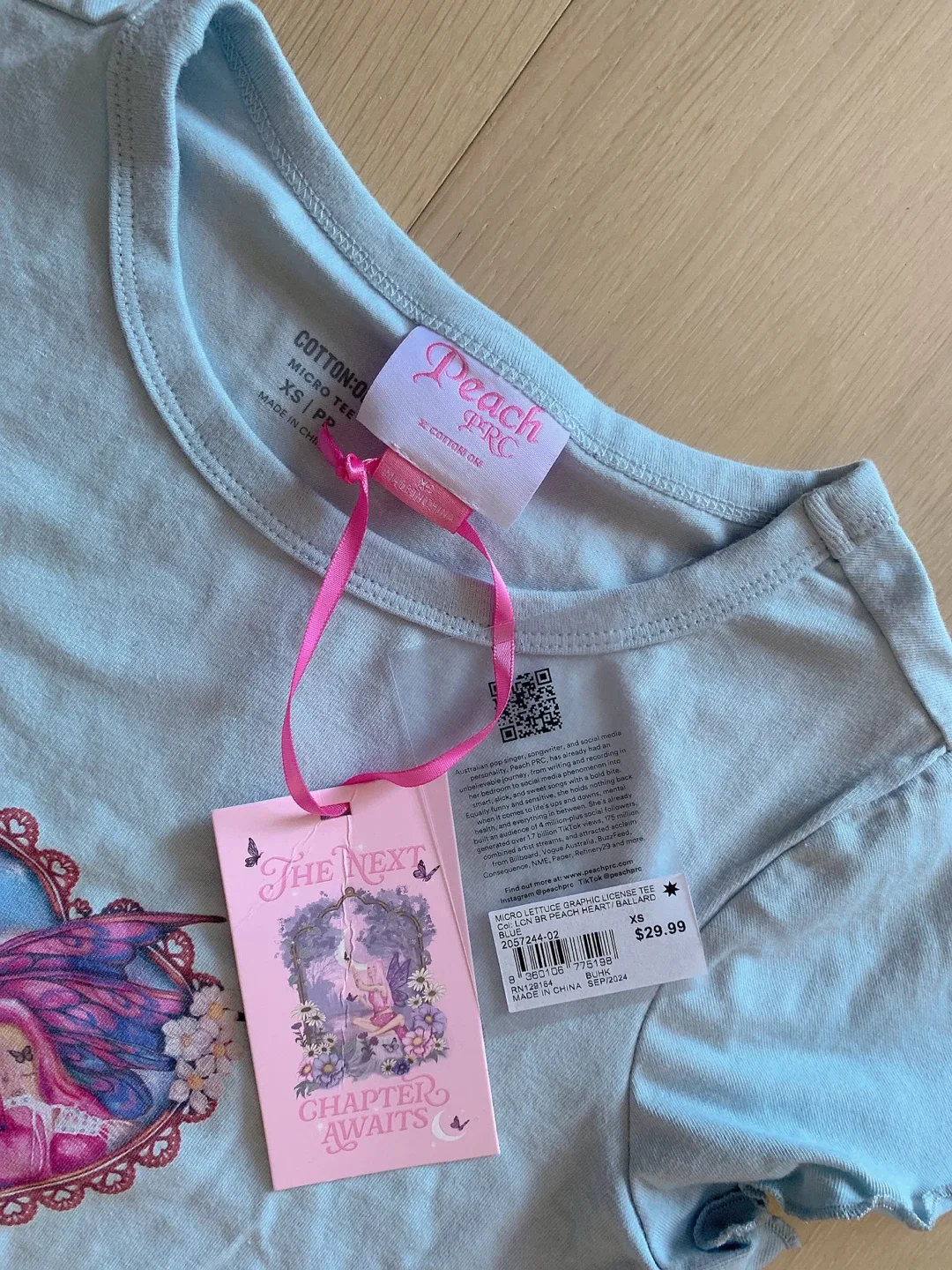 New Peach Girl XS Blue Tee image indicator(3)