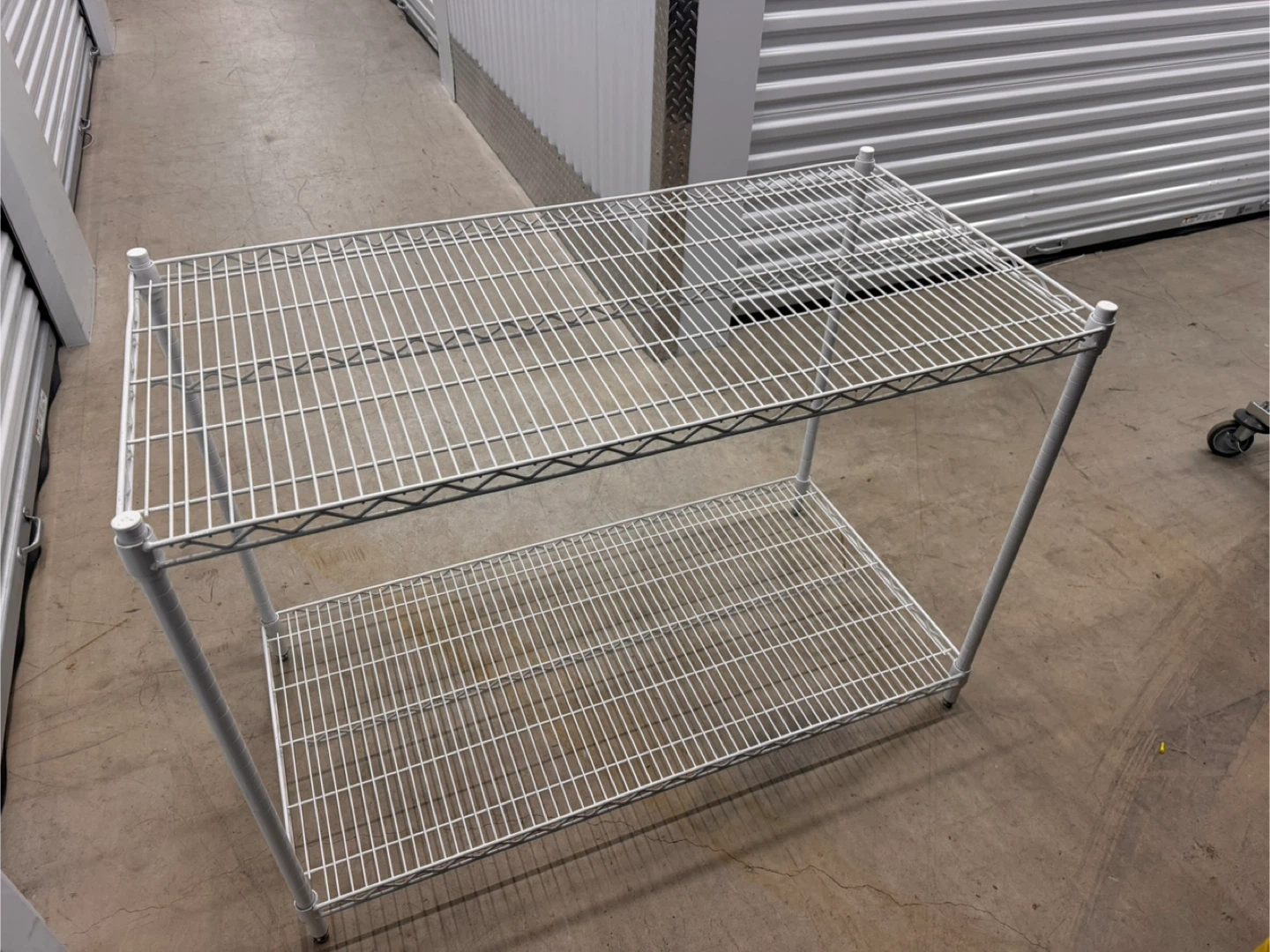 White Metal Wire Shelving Unit