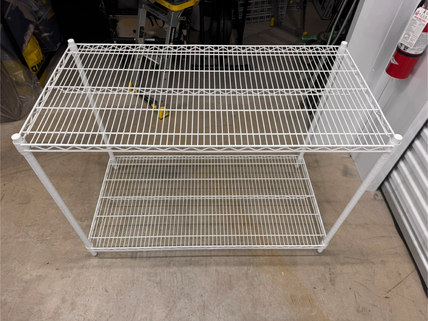 White Metal Wire Shelving Unit - photo 3