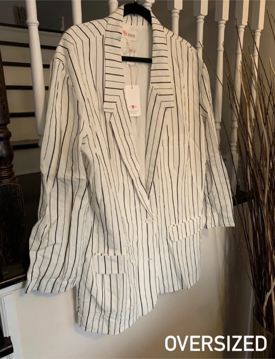 Latiste Striped Oversized Blazer