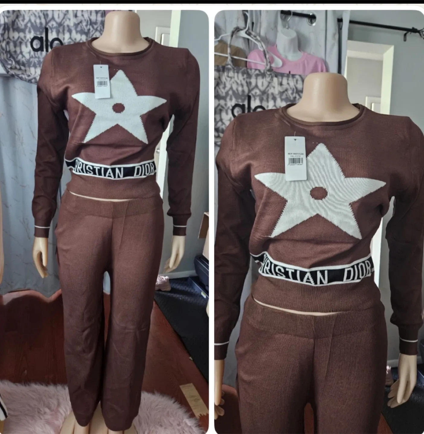 Christian Dior Brown Knit Set thumbnail