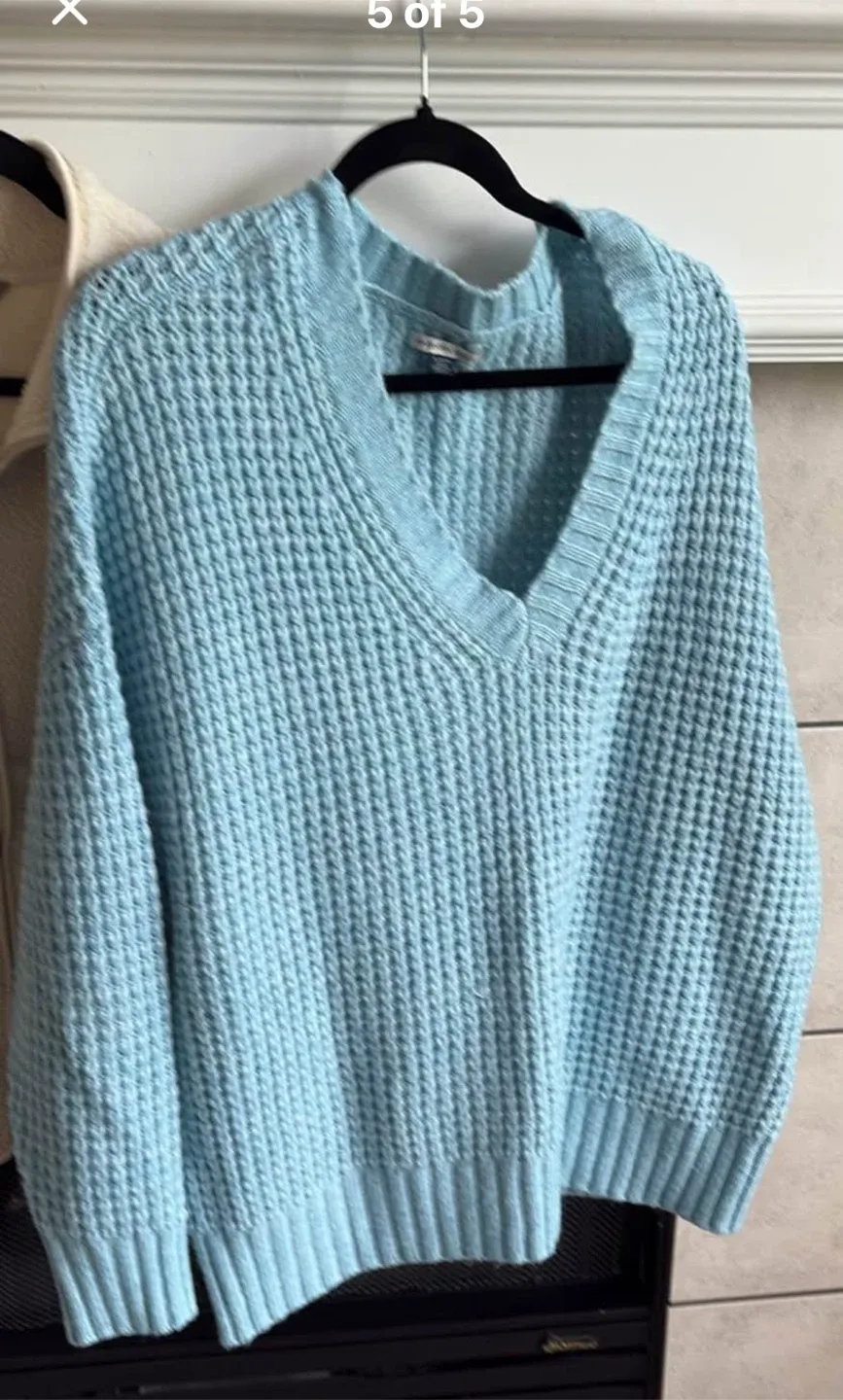 Light Blue V-Neck Sweater image indicator(5)