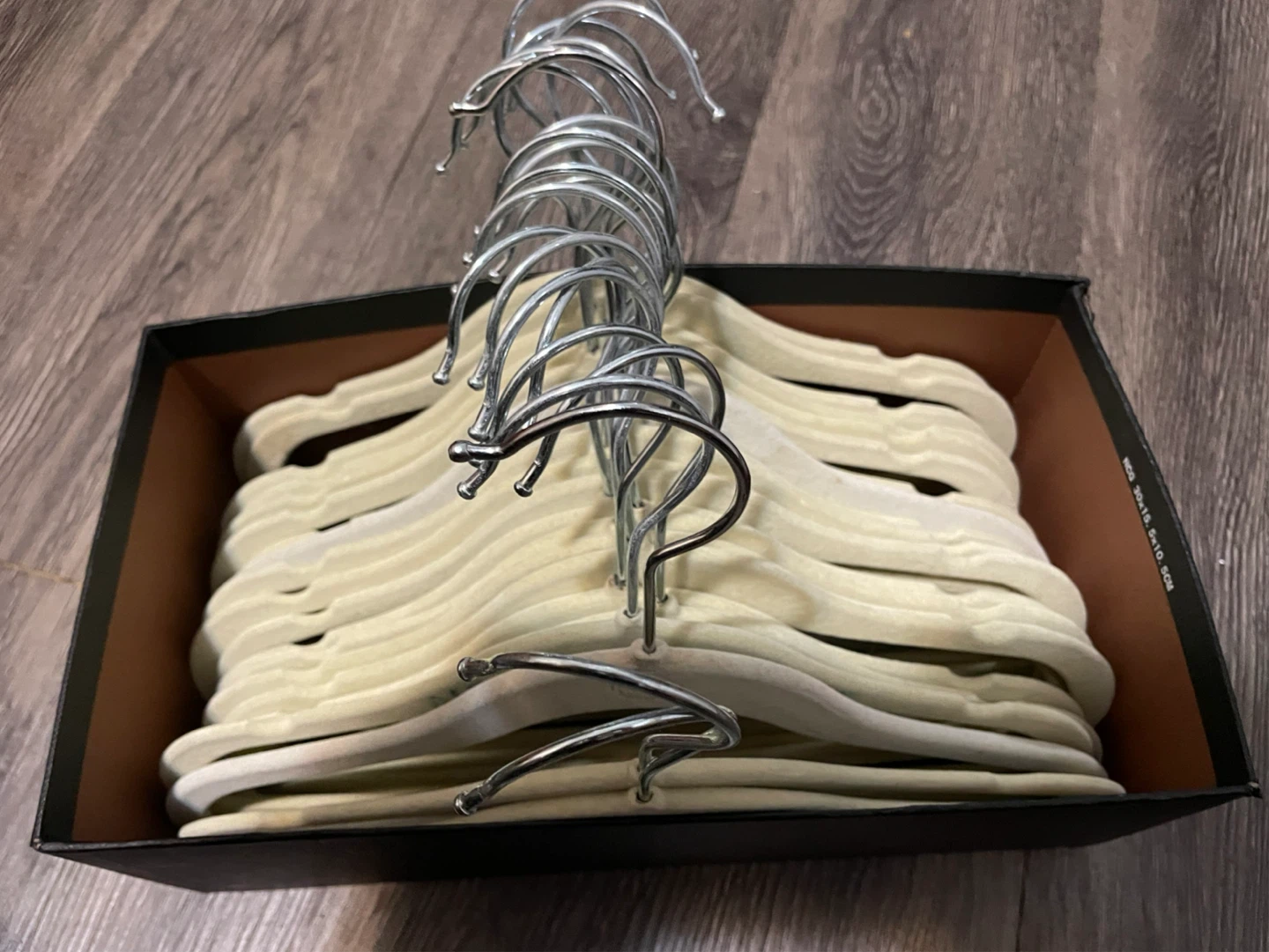 Set of Beige Velvet Clothes Baby Hangers