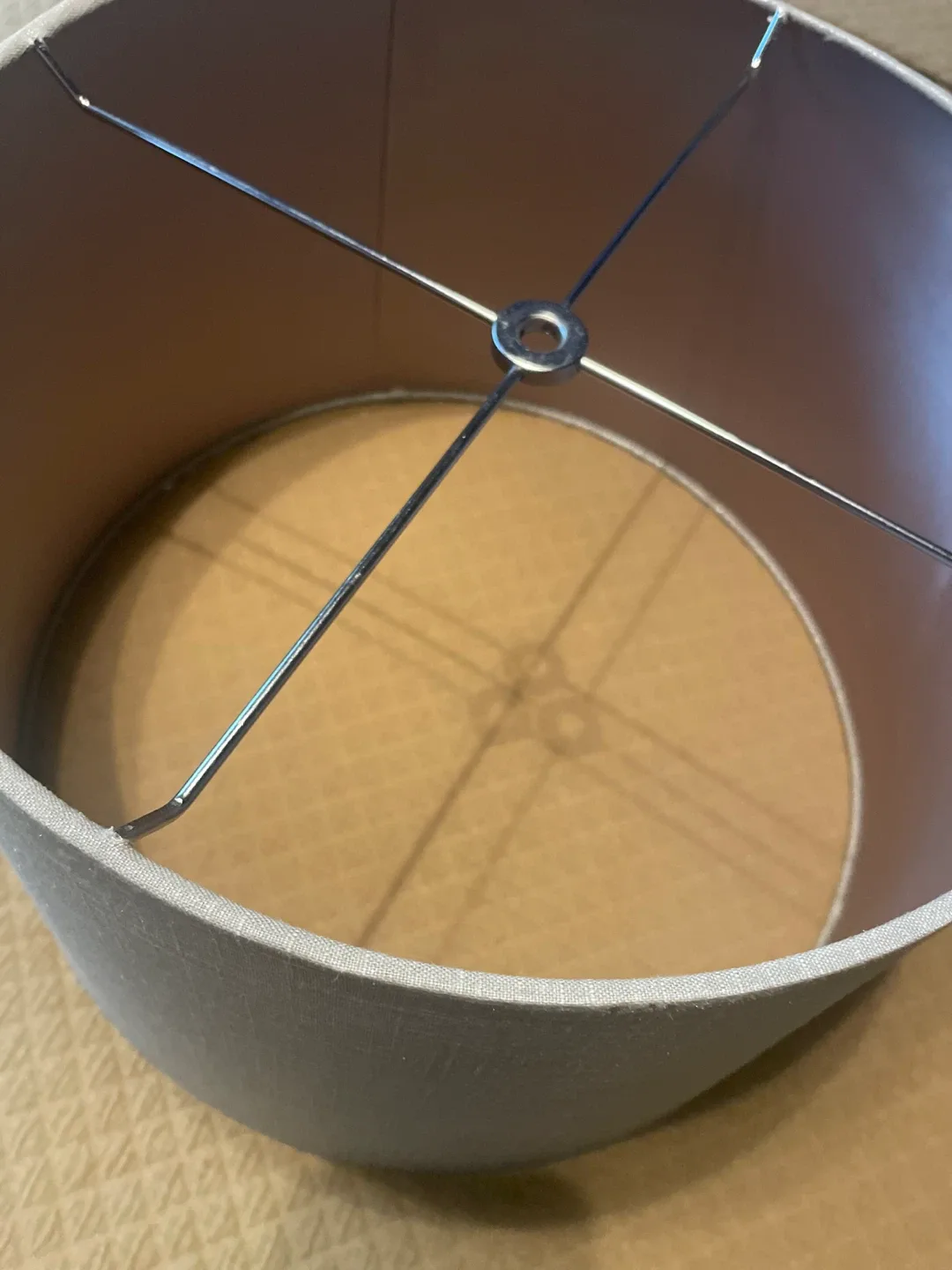 Large ‘Greige’ Drum Lampshade image indicator(3)