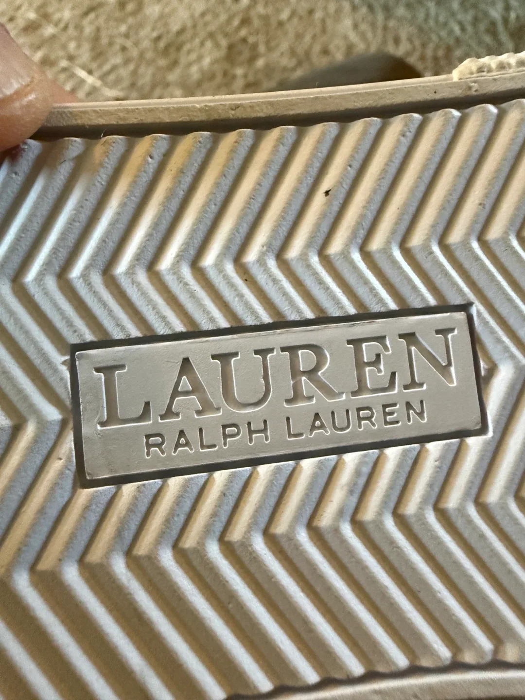 Ralph Lauren Navy Leather Sneakers - Size 9 image indicator(4)