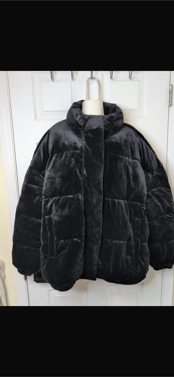 NEW! Daily Ritual Velour Mock-Neck Short Puffer Jacket - photo 4