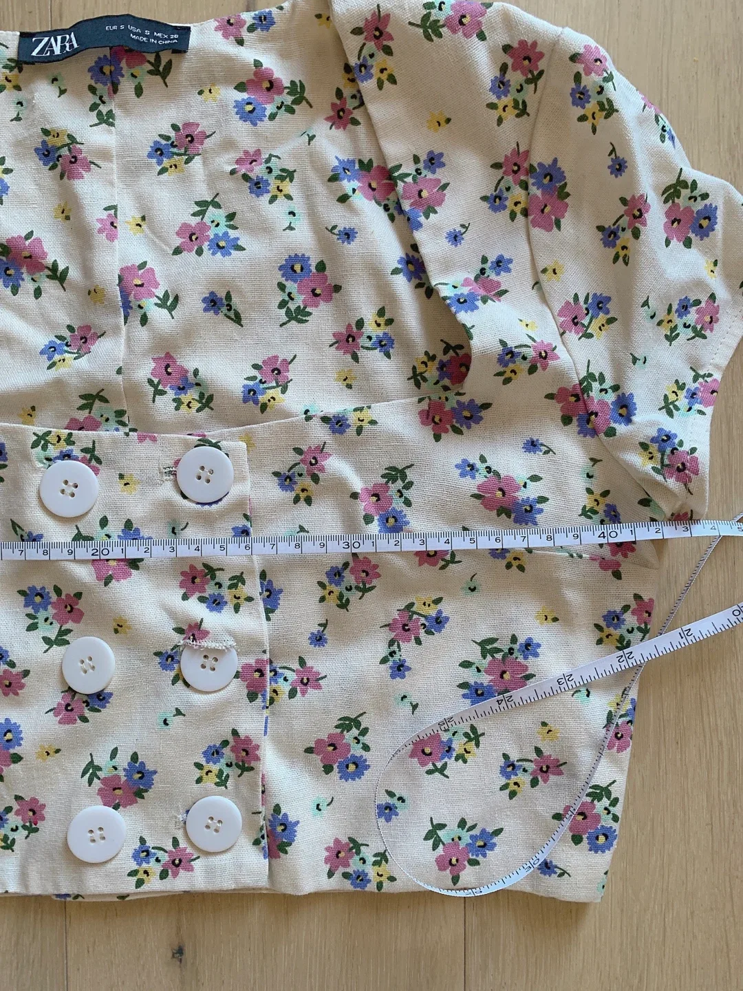 Zara Floral Print Top & Skirt Set - Size XS image indicator(6)