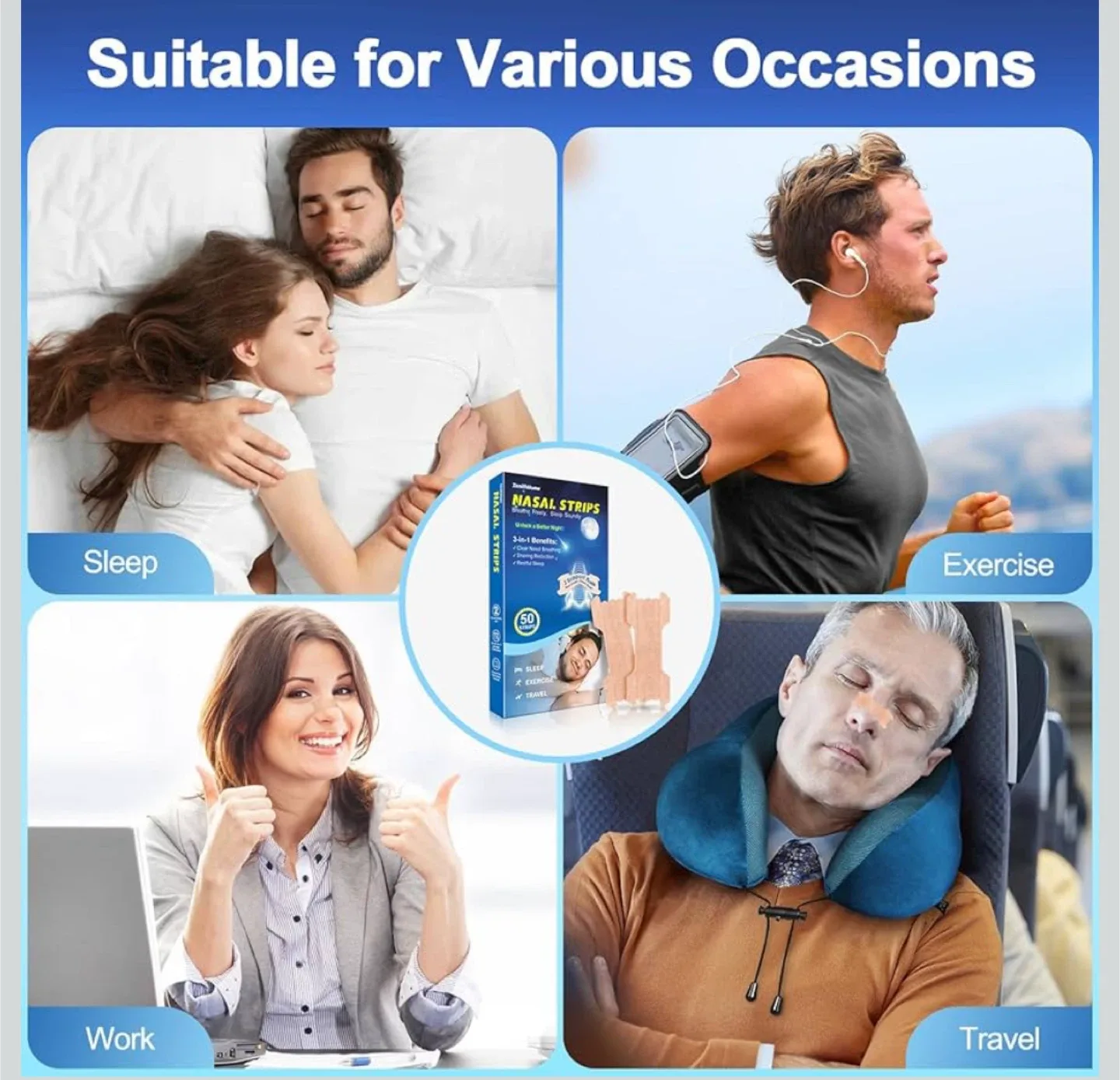 ZenithHome Nasal Strips - 50 Strips image indicator(7)