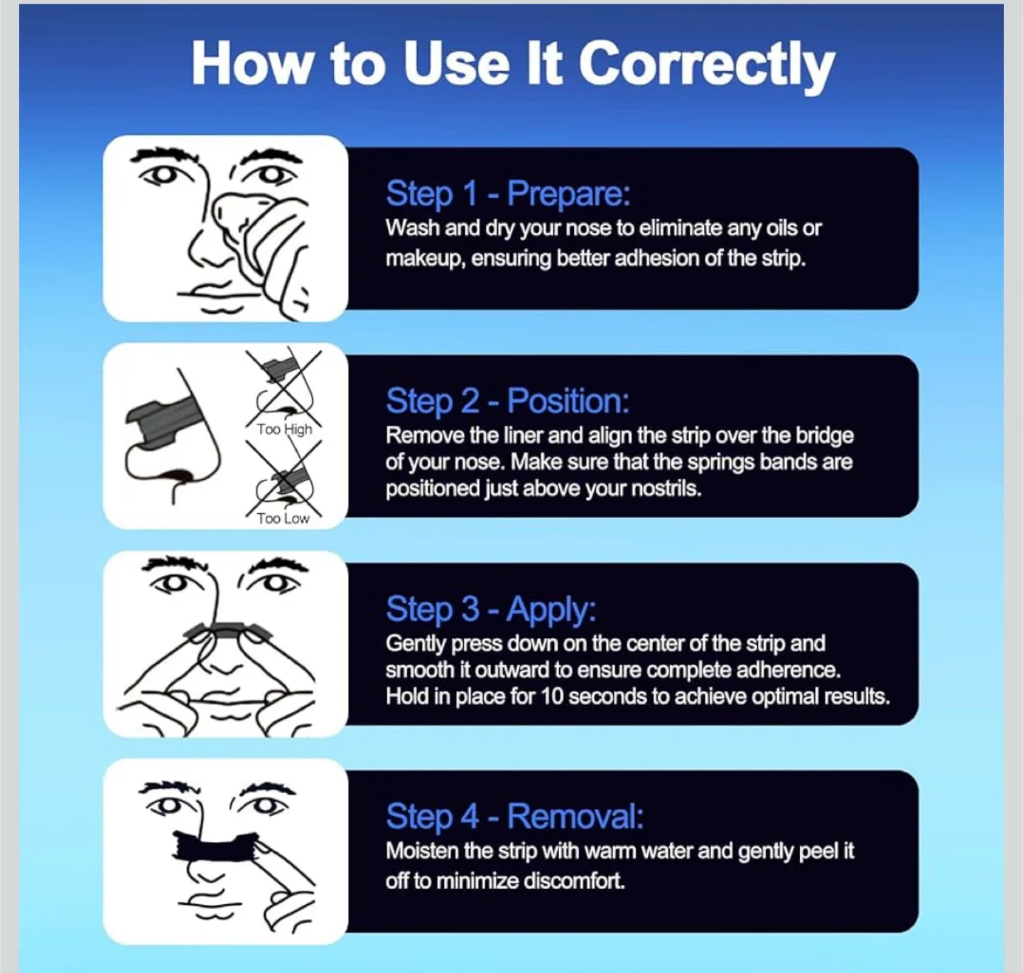 ZenithHome Nasal Strips - 50 Strips image indicator(8)