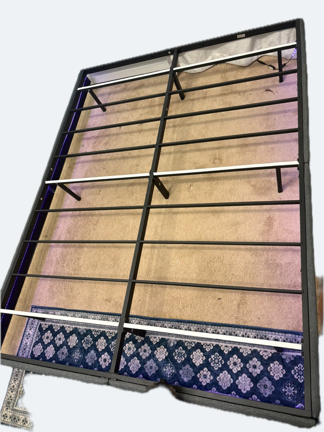 Floating Bed Frame with LED Lights