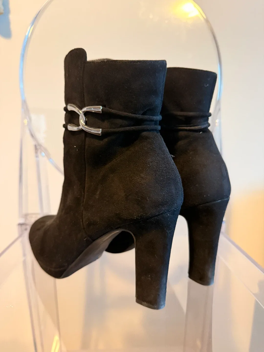 DSW Impo Black Suede Ankle Boots image indicator(3)