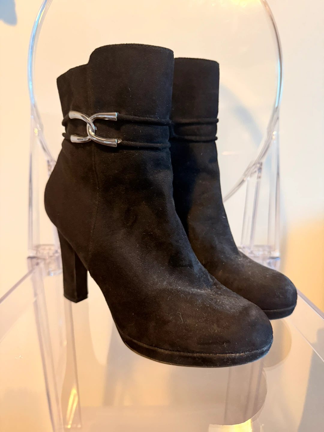 DSW Impo Black Suede Ankle Boots - photo 2
