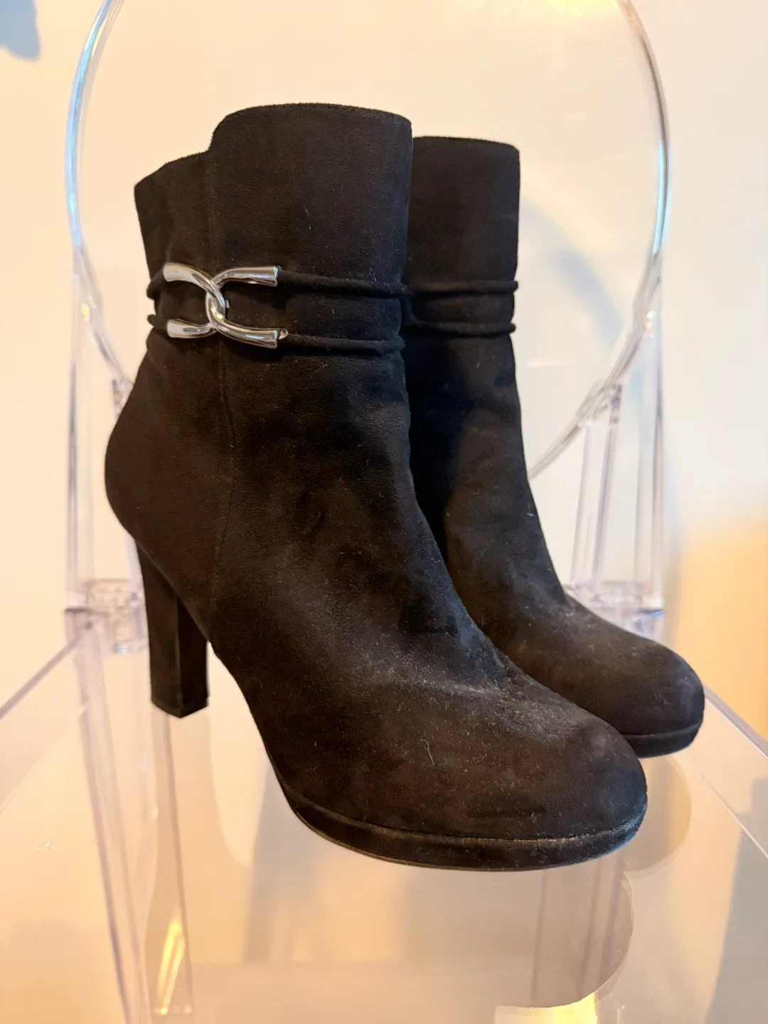 DSW Impo Black Suede Ankle Boots image indicator(2)