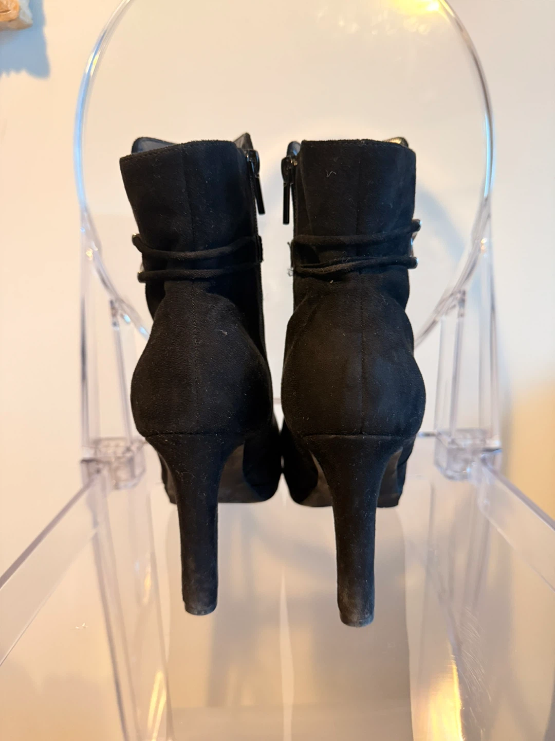 DSW Impo Black Suede Ankle Boots - photo 4