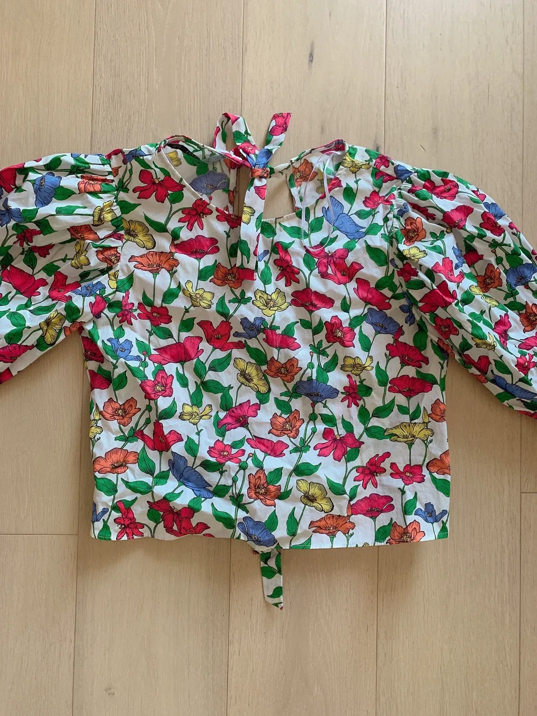 Zara Floral Print Blouse size XS image indicator(6)