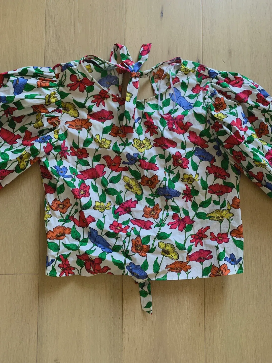 Zara Floral Print Blouse size XS image indicator(5)
