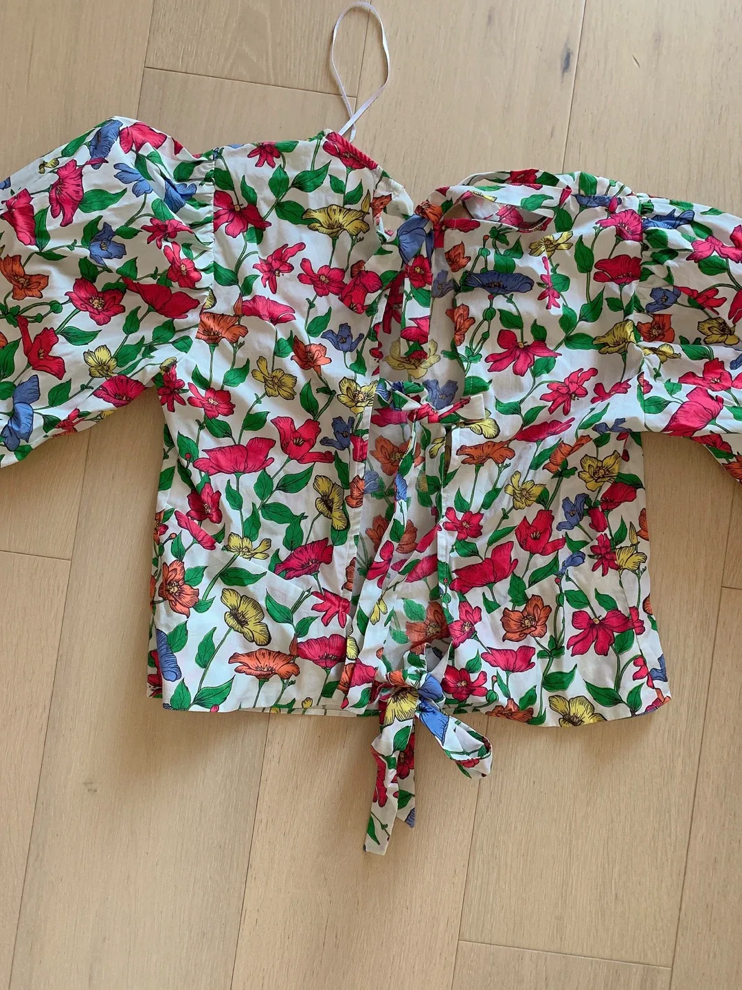 Zara Floral Print Blouse size XS image indicator(7)