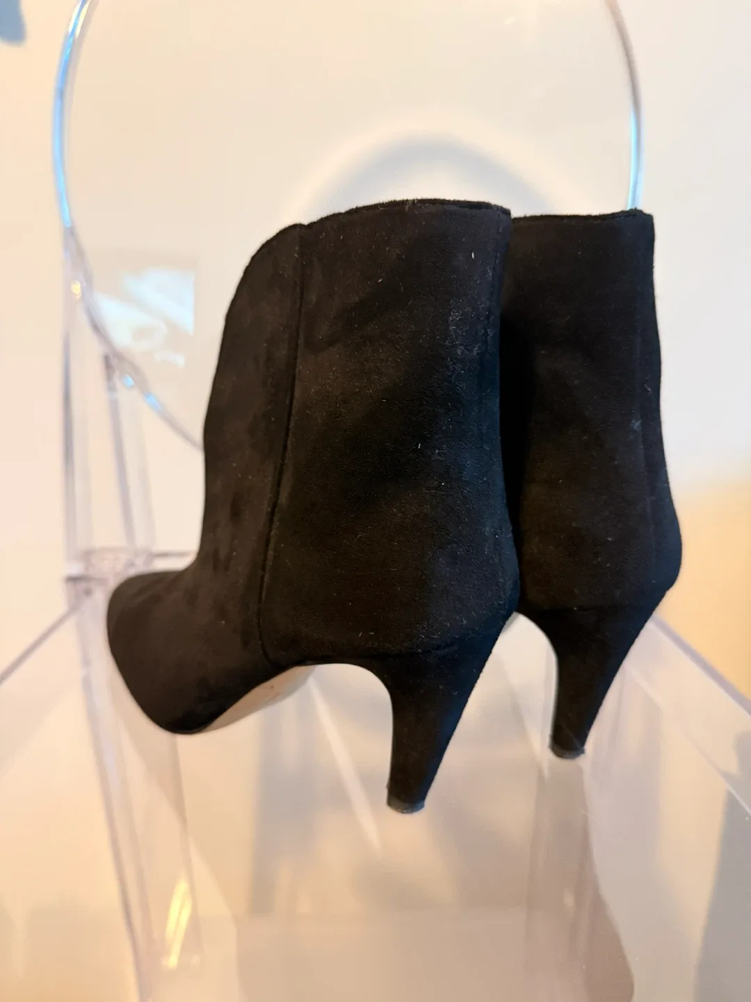 H&M Faux Suede Black Ankle Boots image indicator(4)