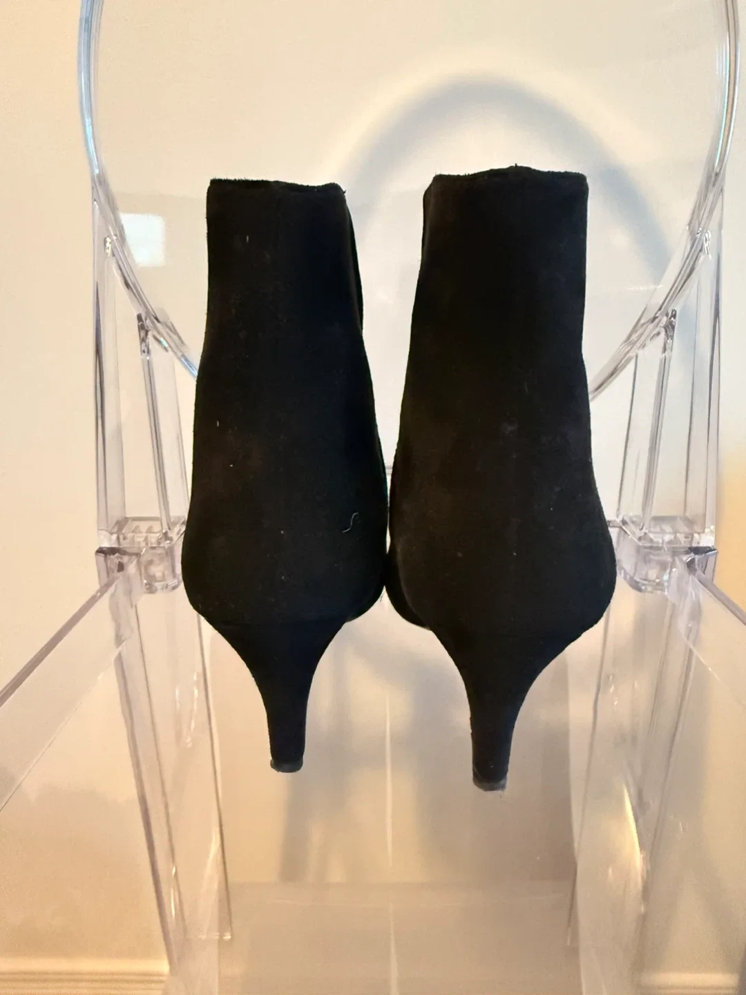 H&M Faux Suede Black Ankle Boots image indicator(5)