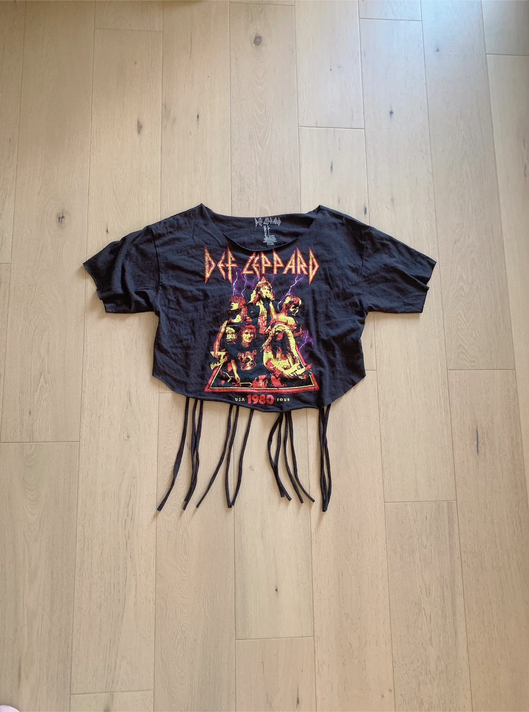 F21 Def Leppard Graphic Crop Top - Size Small - photo 2