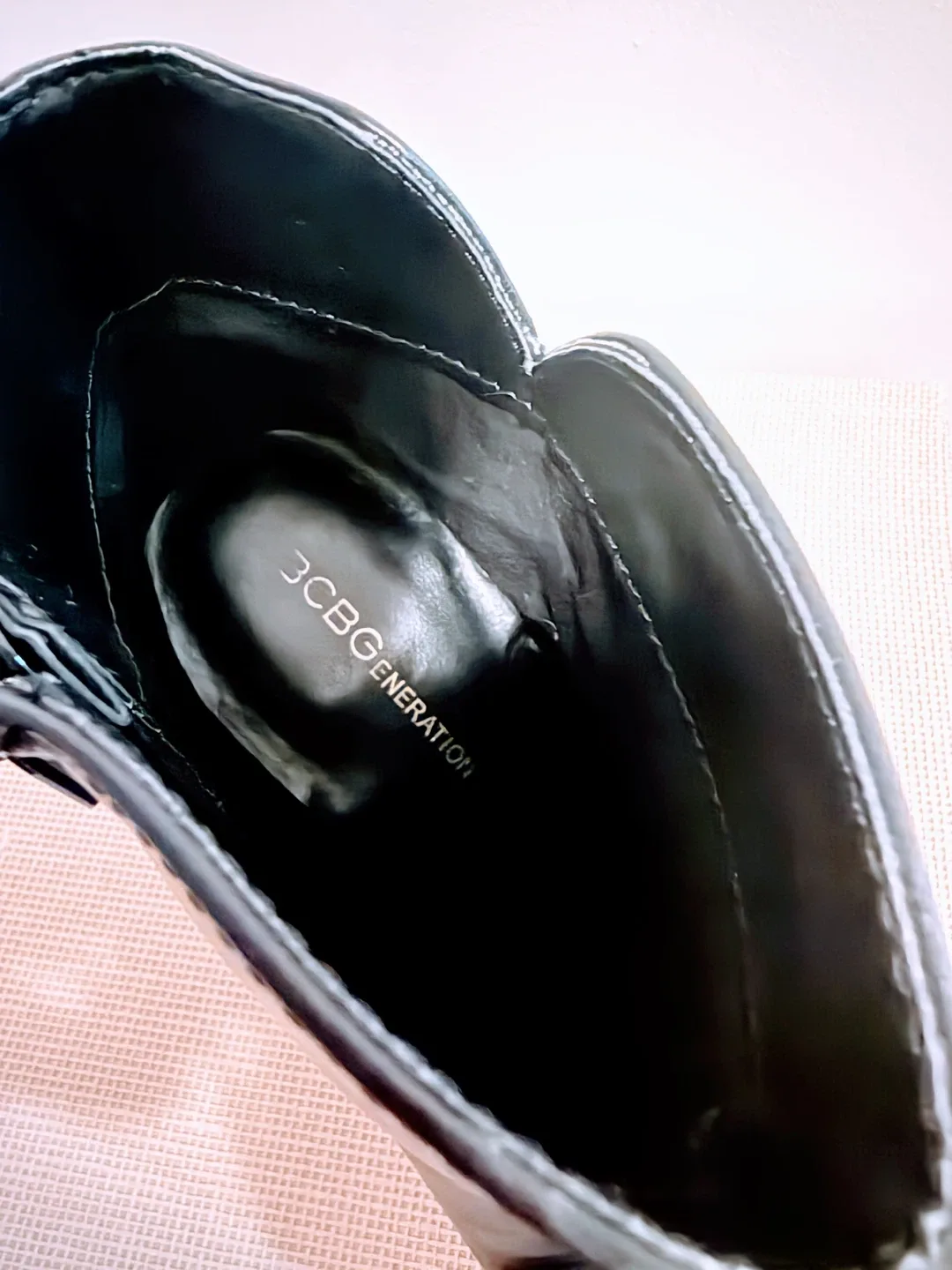 BCBG Black Leather Ankle Boots image indicator(6)