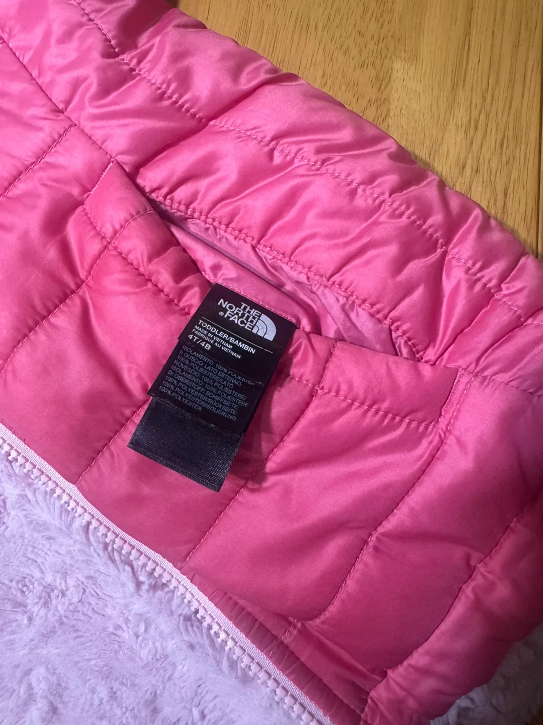 The North Face Toddler/Bambini Pink Puffer Jacket - Size 4T/4/4X image indicator(2)